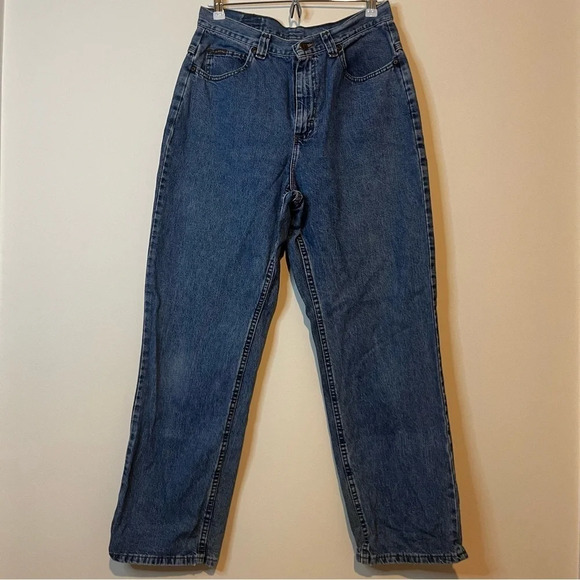 VTG RIDERS Mom Style Y2K High Waisted 100% Cotton Light Wash Jeans - Picture 1 of 9